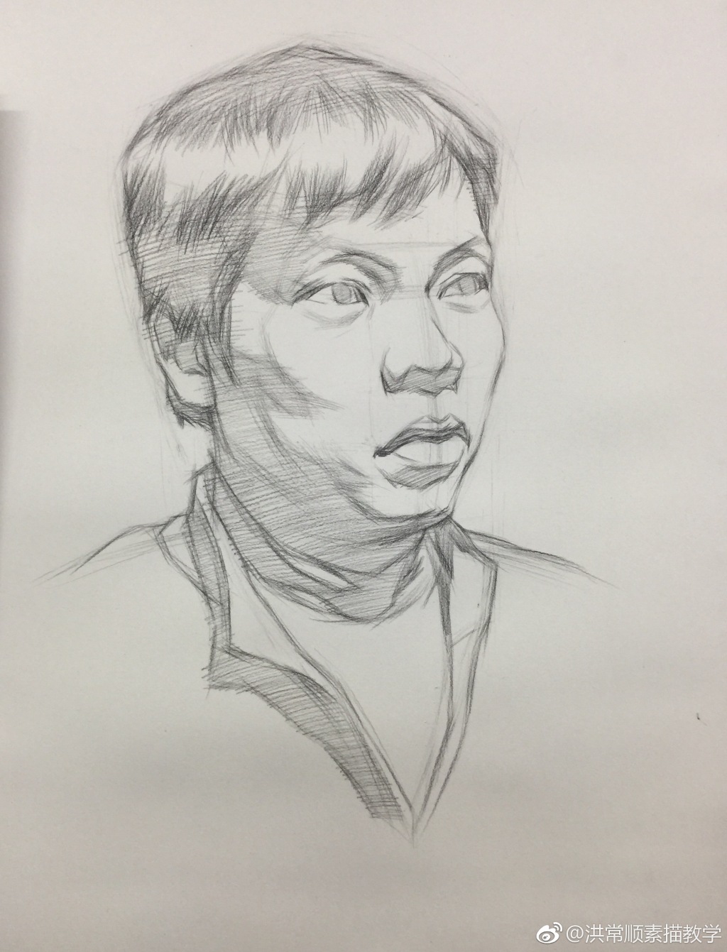 素描头像起稿一二三步
