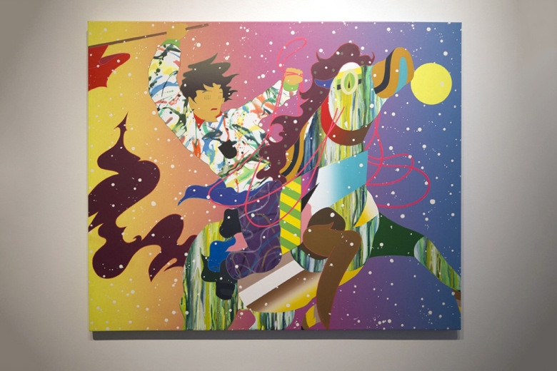 松山智一作品融合了日本传统艺术漫画动漫美国波普艺术抽象表现主义